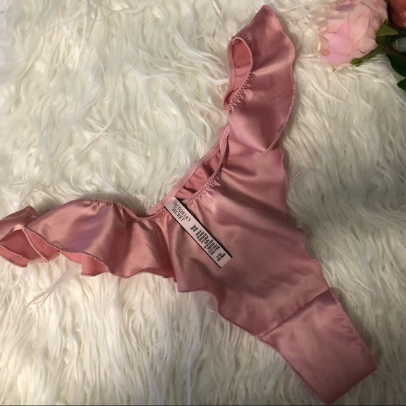 Victoria’s Secret 34E & Large French Cut Thong Panty Pink & Unlined Demi Bra Set - Picture 14 of 15